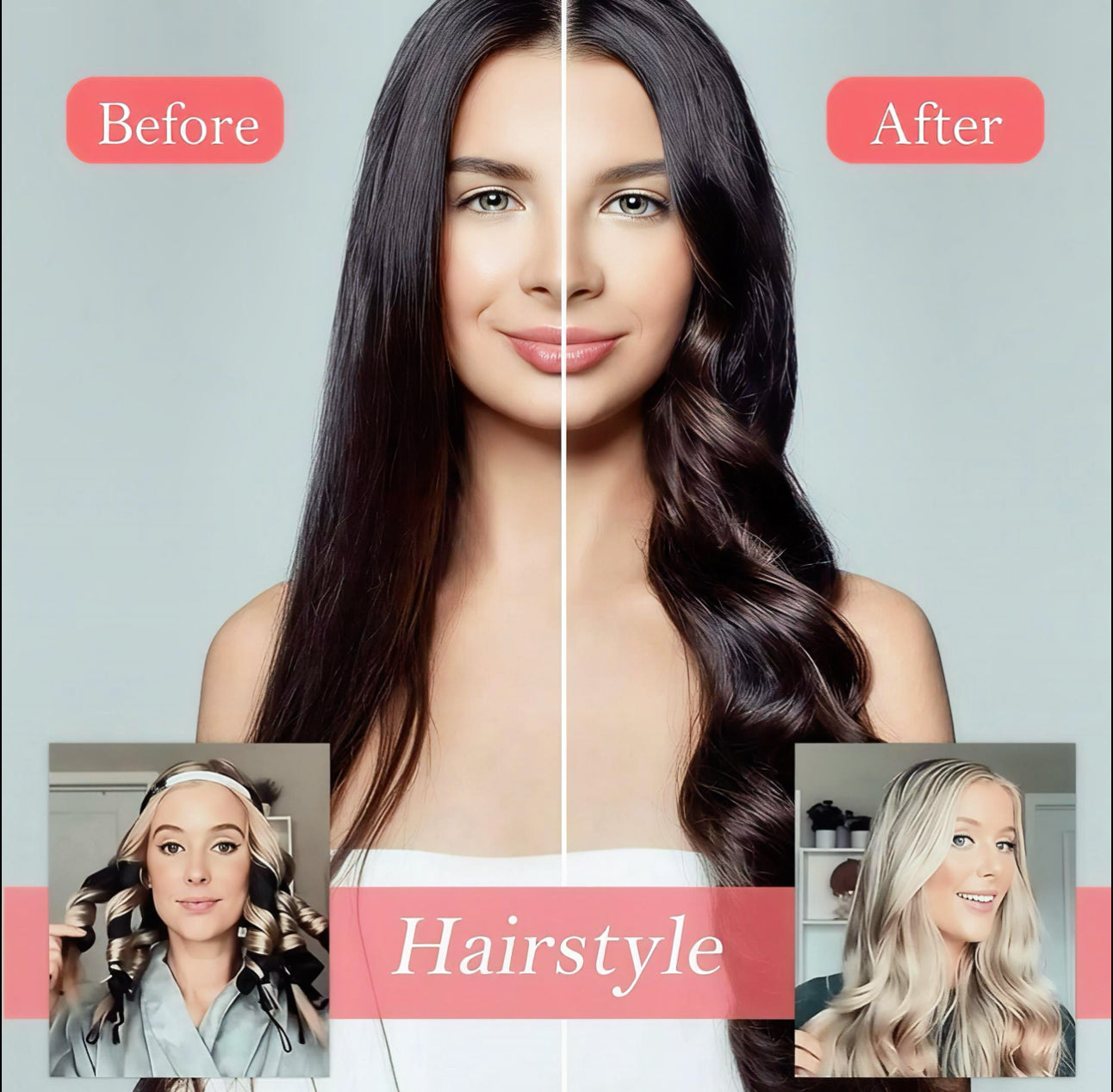 ✨ Heatless 8 Prong Curling Ribbon – Soft Waves Overnight