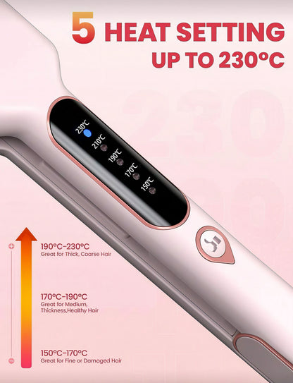 🔥 2-Inch Titanium Hair Straightener – Wide Plate for Thick & Curly Hair